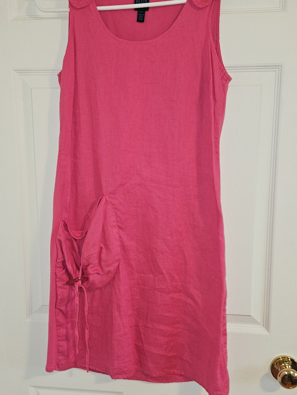 H.I.P. Pink Sleeveless Linen Blend Dress